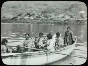 Image: Eskimo [Inuit] Family In Boat, Baffin Island